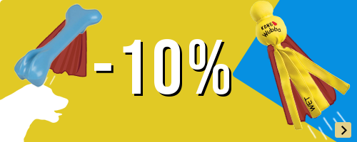 10% korting op apporteer hondenspeelgoed